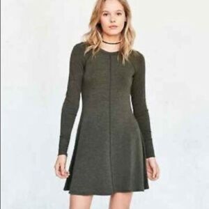 Urban Outfitters BDG Green Brushed Knit Dress